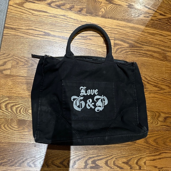 Juicy Couture Black Canvas Tote Bag - Great Condition - Picture 7 of 11
